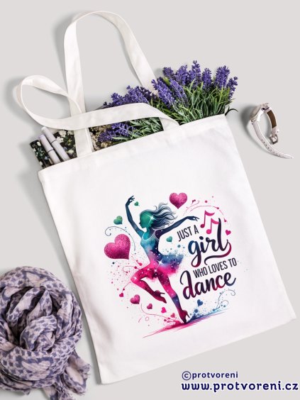 Textilní taška, TANEČNICE, 41x37cm, mix barev, 1 ks