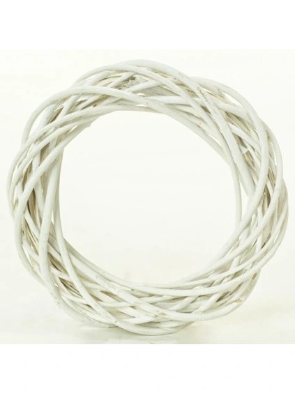 VĚNEC proutěný, bílý, 25x6cm, 1ks