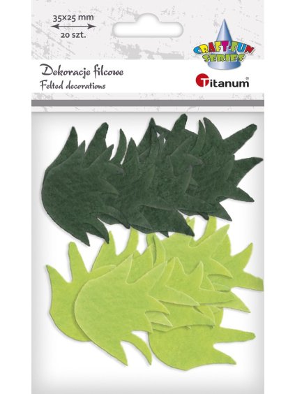 Plstěná dekorace, tráva, 2barvy, 20ks/bal.