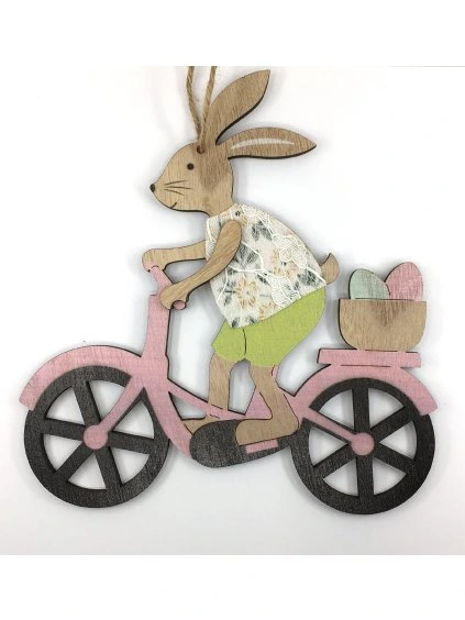 králik na kole, vajíčka v košíku