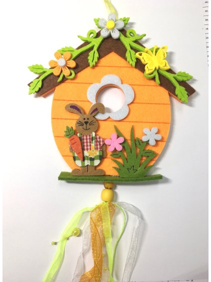 filcova dekorace, budka