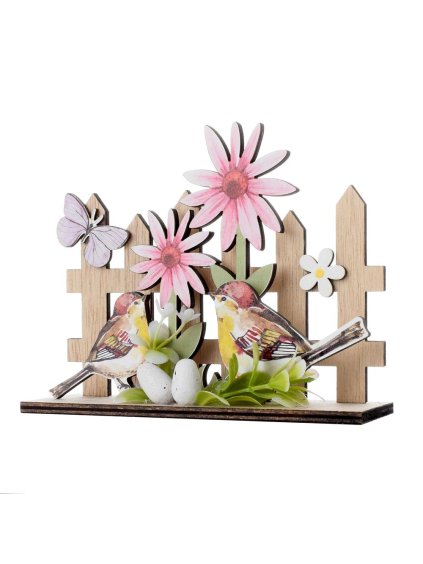 dřevěná dekorace, ptáčci