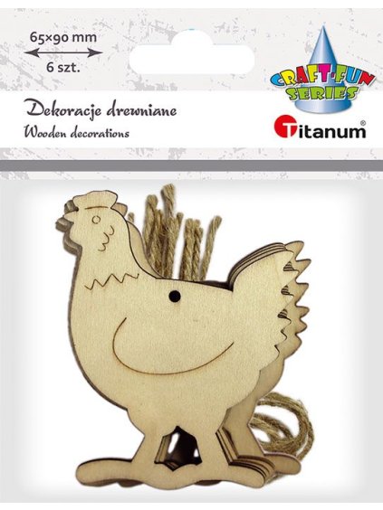 dekorace, dřevěná, slepice