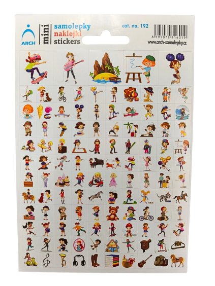 samolepky papírové 192