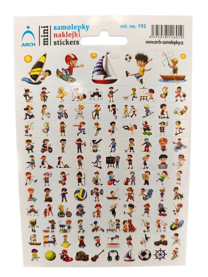 samolepky papírové 193