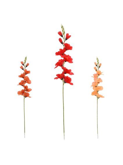 Umělá dekorace - gladiolus 69 cm – mix barev