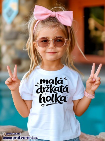 TSP549 holčička bílé tričko