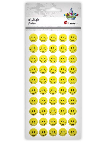 649809 papírové samolepky smajlíci