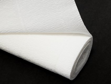 BALENÍ 50 cm x 70 cm krepový papír, tvarovatelný, barva bílá