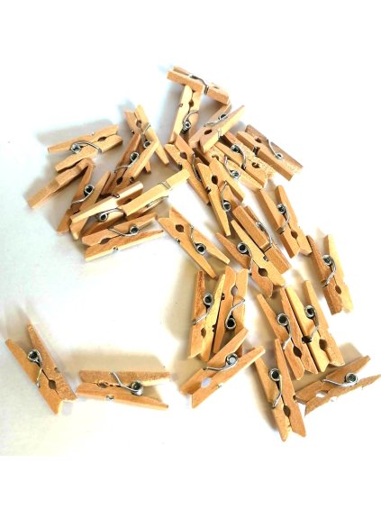 Dřev. kolíčky,PŘÍRODNÍ,2,5cm, 25ks/bal.