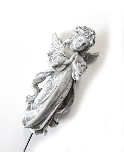 Náhrobní dekorace, zápich, ANDĚL, 21x5 cm, 1ks