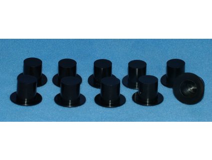 899039 - 1ks, Klobouček, plast. černý, 1ks, 1,5cm
