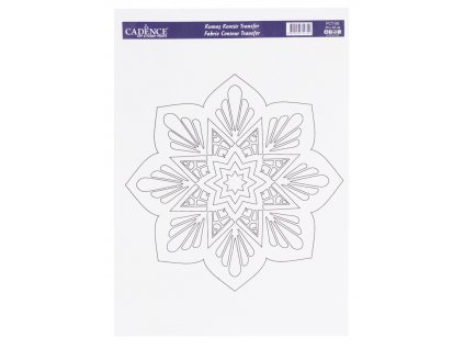 FCT-006, Nažehlovací kontura na textil, 25 x 35 cm, motiv mandala květ