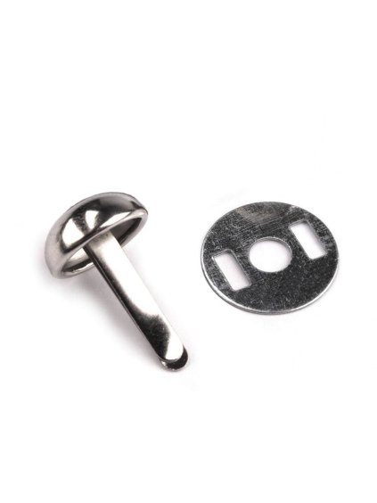 Dvounožkový hřeb-kovové nožičky na kabelky, STŘÍBRNÝ, 12x22mm, 4ks/bal.