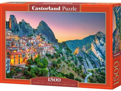 Puzzle 1500 dílků-ZÁPAD SLUNCE, HORY