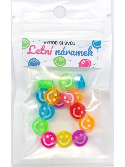 Tvořivý set, Letní náramek, smajlík, 1 sada