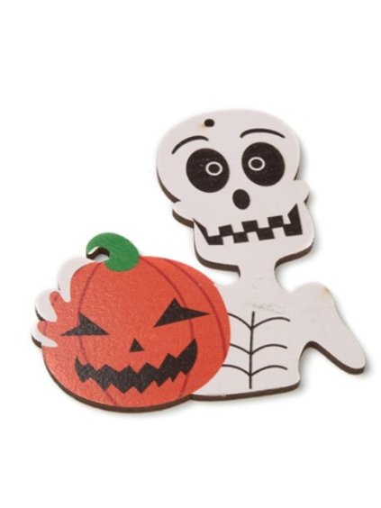 Výřez z překližky, KOSTLIVEC s dýní , 1 kus