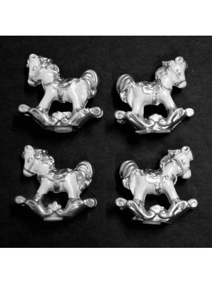Samolepící dekorace, koníci, 37mm, 4 ks