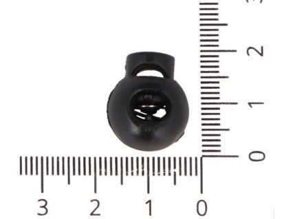 Brzdička na šňůrku, 14x18mm, černá, 1ks, (W50041-332)