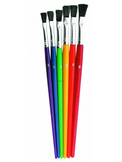 Školní štětce-kulaté mix, č.7-12, 72ks/bal.