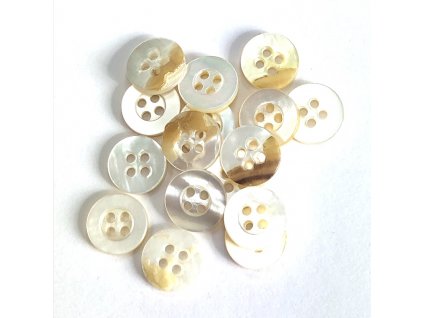 gu249, Plastový knoflík, perleť s okrajem, 11 mm / 1 kus