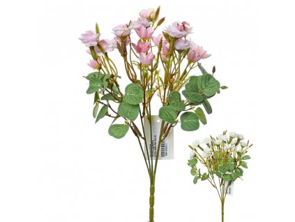 Svazek, kytice mini růže, RŮŽOVÁ,32cm / 1 kus