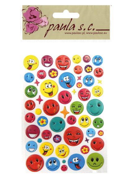 SP87, Samolepky, 3D emoji, BARVY MIX 1