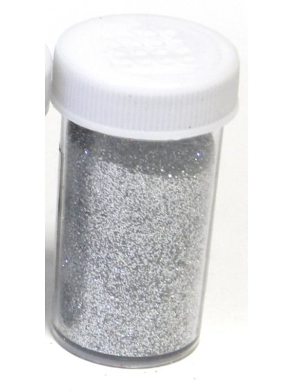 Glitry - třpytky sypké, 20g, STŘÍBRNÉ, 1ks