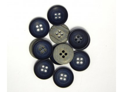 gu42, Knoflíky, plastové, modro-šedé, 20mm / 1 ks