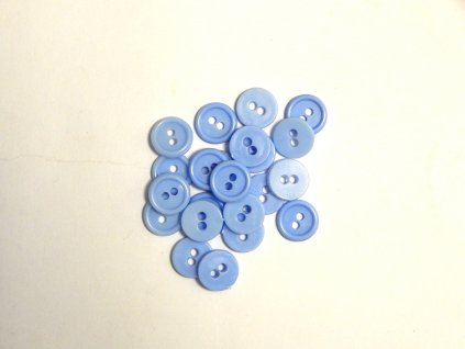 GU135, Plastový knoflík, světle modrý, 12 mm / 1 kus