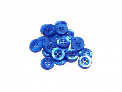 GU197, Plastový knoflík, modrý, 11 mm / 1 kus