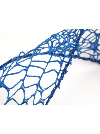 Stuha dekorační, spider, tmavě modrá, 5 cm, návin 9,1m/bal.