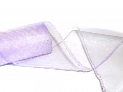 Lesklá organza, 10cmx10m, lila