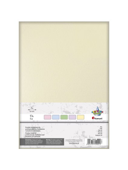 Filc, A4, PASTELOVÝ mix barev, 10ks/bal.