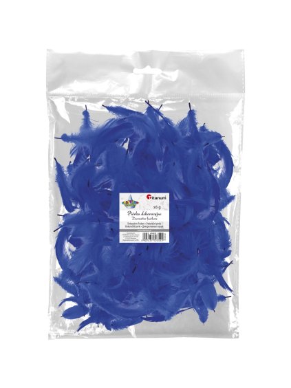 Pírka, Peří, 16g, KRÁLOVSKÁ MODRÁ, 5-12 cm, 1 bal.