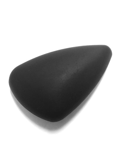 gu317, Plastový knoflík, 43 x 28 mm / 1 ks, černý mat