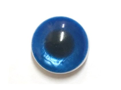 GU332, Plastový knoflík, oko, modré, 13 mm / 1 kus