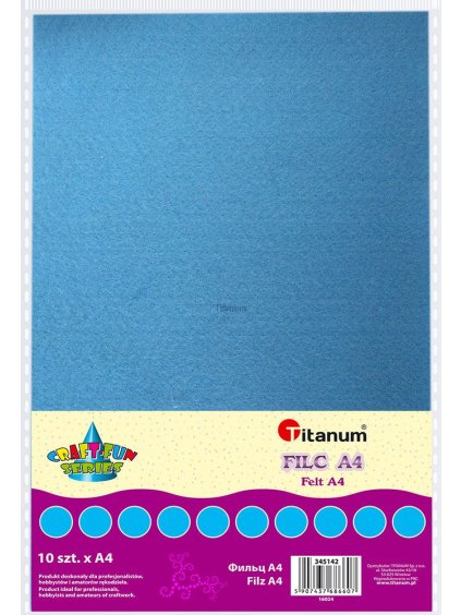 Filc A4, SVĚTLE MODRÁ, 10 ks/bal.