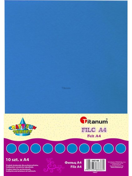 Filc A4, 10ks, modrá