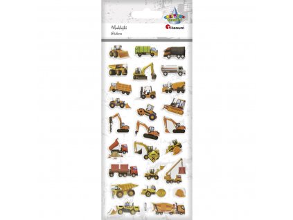 st350, Samolepky, nákladní auta, dětské, mix, arch 95 x 230 mm
