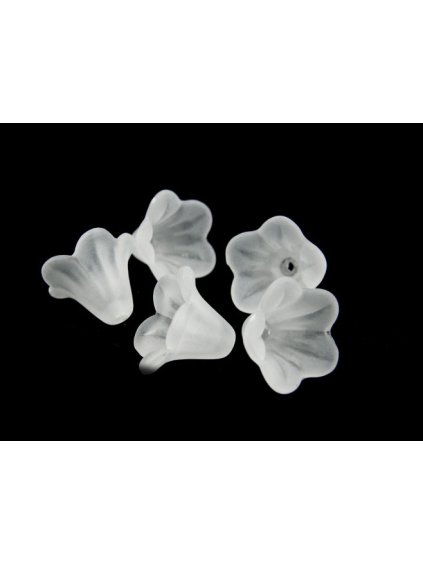 Plastový zvoneček matný, čirý, 14x10 mm, 20 ks/ balení