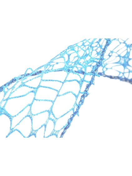 Stuha dekorační, spider, barva světle modrá, 5 cm, návin 9,1m/bal.