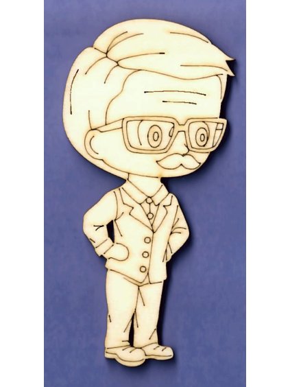 Výřez z překližky, My113 , PAN ŘEDITEL,7cm,1ks