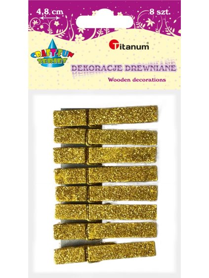 Kolíčky, zlaté, 48mm, 8ks/bal.