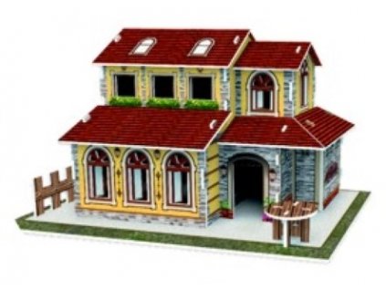 3D puzzle-model domu, 1 sada, (15021)