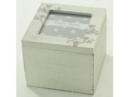 4010032, šperkovnice nebo krabička pro uschování pokladů s foto rámečkem, 8x10x10cm 1 ks