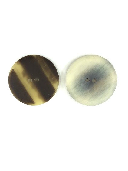 GO61, Knoflík, 44mm, hnědo béžový, žíhaný