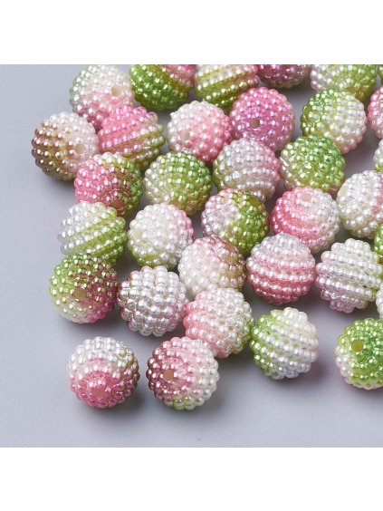 Korálek, barevný, 12mm, 20ksbal