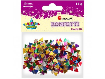 Konfety, ve tvaru trojúhelníku, mix barev, 12mm, 14g, 1bal
