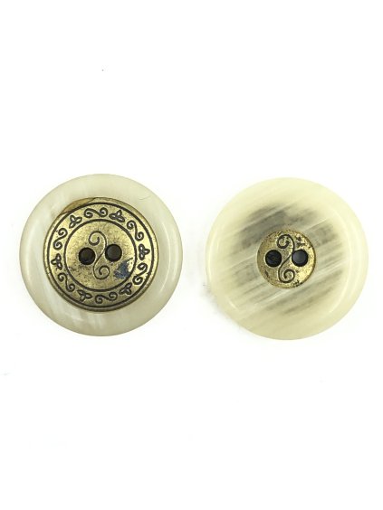GOM147, Knoflík, 28mm, světlý s komponentem, 1ks